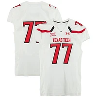 Texas Tech Red Raiders Team-Issued #77 White Jersey from the 2014 NCAA Football Season