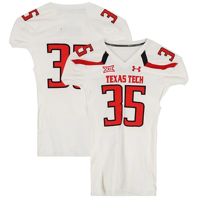 Texas Tech Red Raiders Team-Issued #35 White Jersey from the 2015 NCAA Football Season