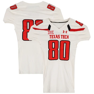 Texas Tech Red Raiders Team-Issued #80 White Jersey from the 2015 NCAA Football Season