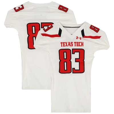 Texas Tech Red Raiders Team-Issued #83 White Jersey from the 2015 NCAA Football Season