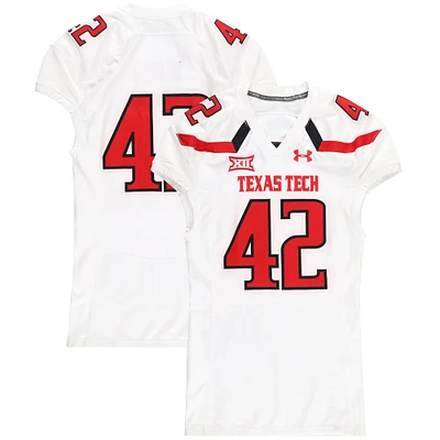 Texas Tech Red Raiders Team-Issued #42 White Jersey from the 2016 NCAA Football Season