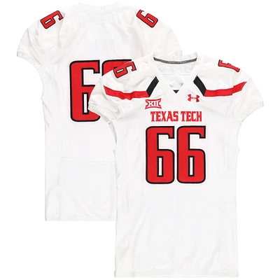 Texas Tech Red Raiders Team-Issued #66 White Jersey from the 2016 NCAA Football Season