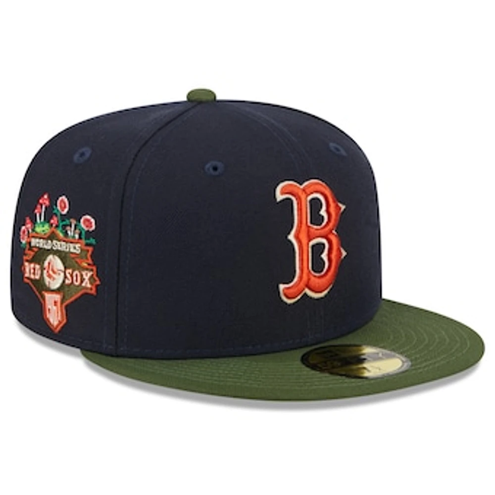 Men's New Era Navy Boston Red Sox  Sprouted 59FIFTY Fitted Hat