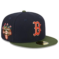 Men's New Era Navy Boston Red Sox  Sprouted 59FIFTY Fitted Hat