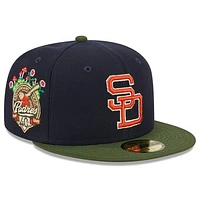 Men's New Era Navy San Diego Padres  Sprouted 59FIFTY Fitted Hat