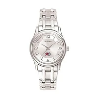 Women's Bulova  Silver Rider Broncs Silver-Tone Dial Stainless Steel Quartz Watch