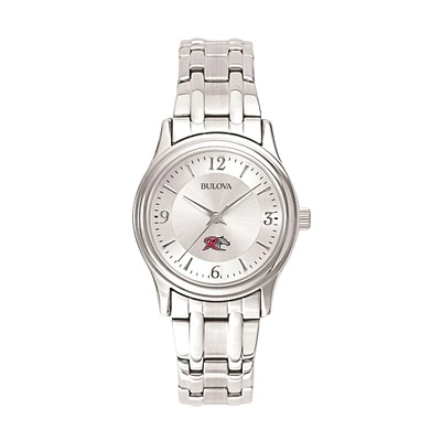 Women's Bulova  Silver Rider Broncs Silver-Tone Dial Stainless Steel Quartz Watch