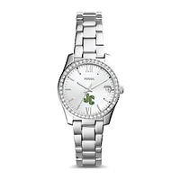 Women's Fossil  Silver New Jersey City Gothic Knights Scarlette Mini Three-Hand Date Watch