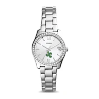 Women's Fossil  Silver New Jersey City Gothic Knights Scarlette Mini Three-Hand Date Watch