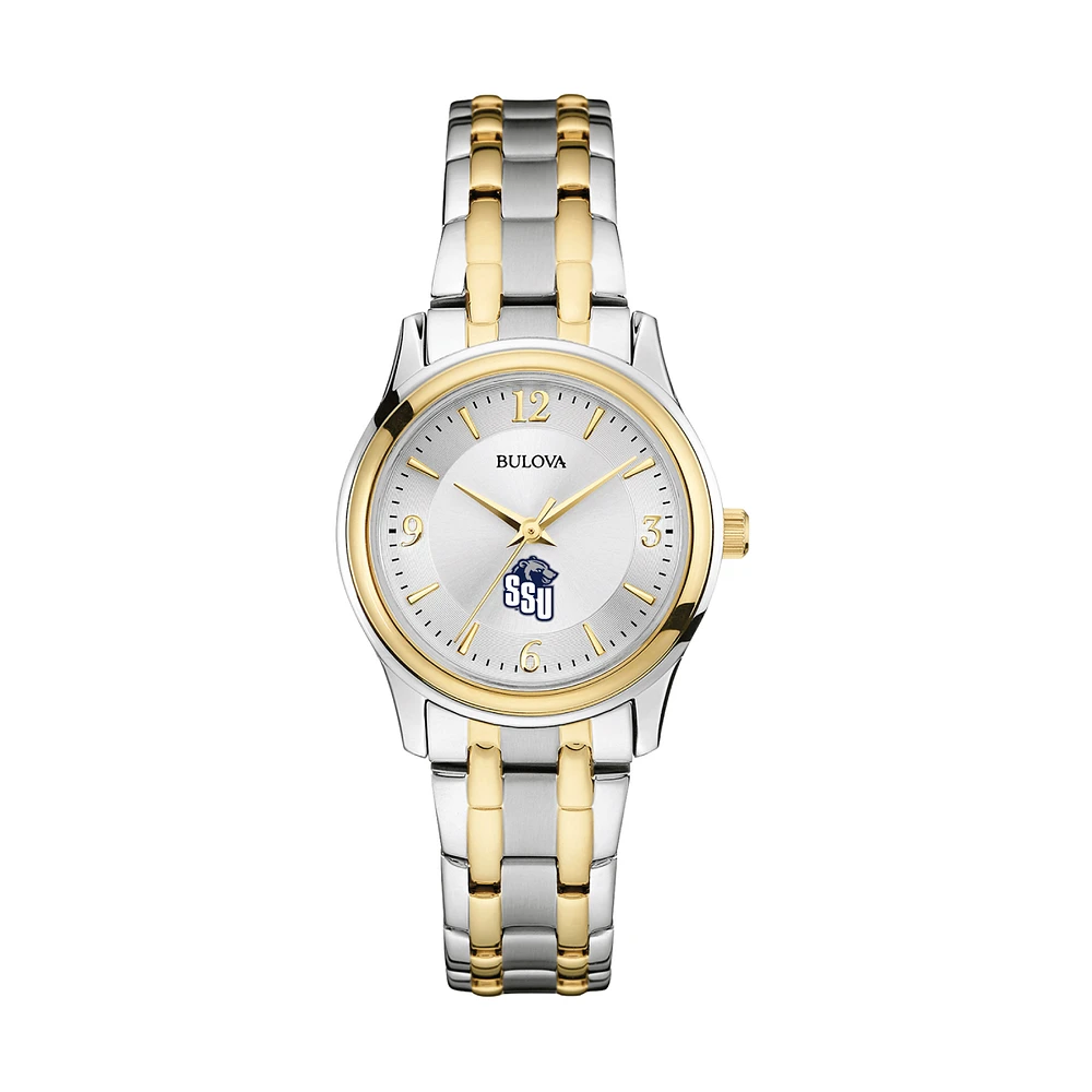 Women's Bulova Silver Shawnee State Bears Two-Tone Stainless Steel Watch