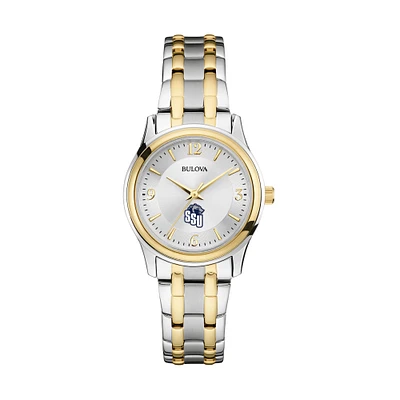 Women's Bulova  Silver Shawnee State Bears Two-Tone Stainless Steel Watch