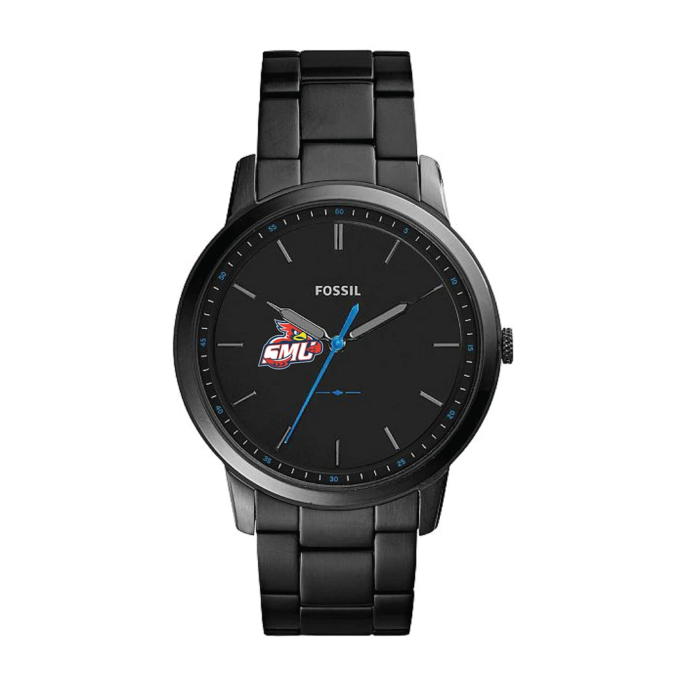 Men's Fossil Black St. Mary's Cardinals Minimalist Slim Stainless Steel Watch