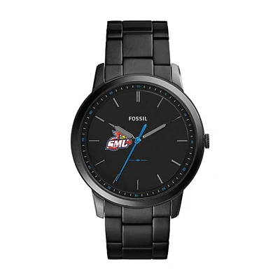 Men's Fossil  Black St. Mary's Cardinals Minimalist Slim Stainless Steel Watch