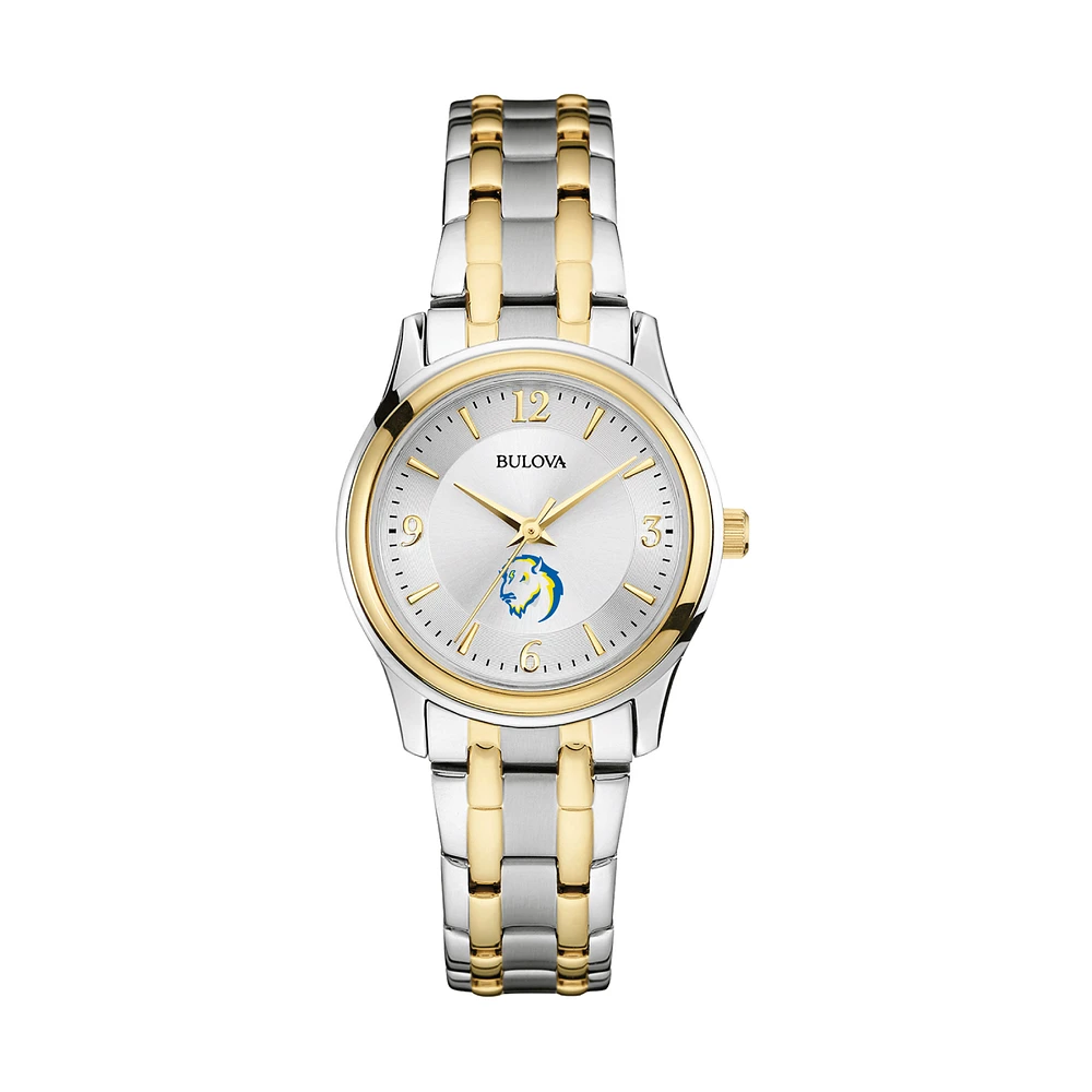 Women's Bulova  Silver Southeastern Oklahoma State Savage Storm Two-Tone Stainless Steel Watch