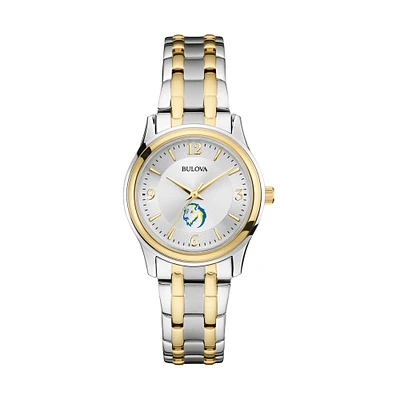 Women's Bulova  Silver Southeastern Oklahoma State Savage Storm Two-Tone Stainless Steel Watch