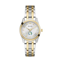 Women's Bulova  Silver Southeastern Oklahoma State Savage Storm Two-Tone Stainless Steel Watch