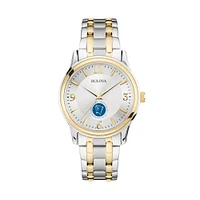 Men's Bulova  Silver/Gold Niagara Falls Culinary Institute Two-Tone Stainless Steel Watch