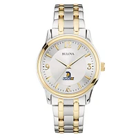 Men's Bulova  Silver/Gold UNC Greensboro Spartans Two-Tone Stainless Steel Watch