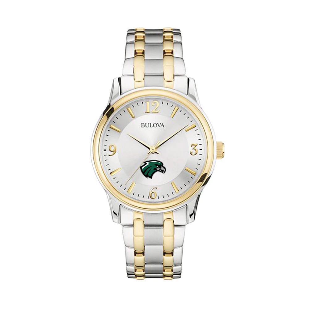Men's Bulova Silver/Gold Northeastern State Riverhawks Two-Tone Stainless Steel Watch