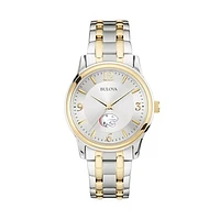 Men's Bulova  Silver/Gold South Alabama Jaguars Two-Tone Stainless Steel Watch