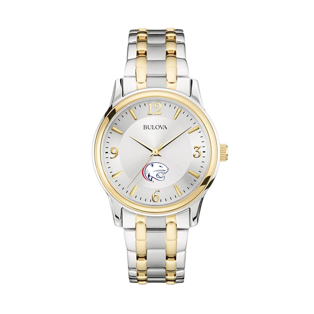 Men's Bulova Silver/Gold South Alabama Jaguars Two-Tone Stainless Steel Watch
