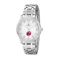 Men's Bulova  Silver Seattle Pacific Falcons Stainless Steel Quartz Watch