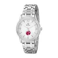 Men's Bulova  Silver Seattle Pacific Falcons Stainless Steel Quartz Watch