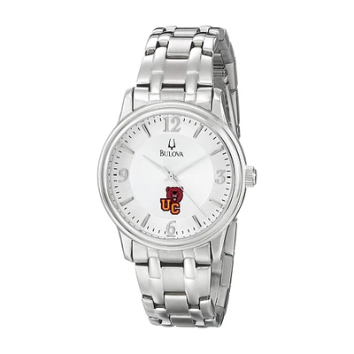 Men's Bulova  Silver Ursinus Bears Stainless Steel Quartz Watch