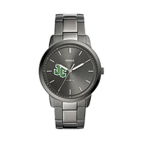 Men's Fossil  Gray New Jersey City Gothic Knights Minimalist Three-Hand Smoke Watch