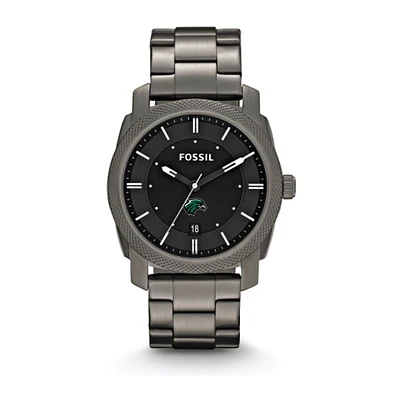 Men's Fossil Northeastern State Riverhawks Machine Smoke Stainless Steel Watch