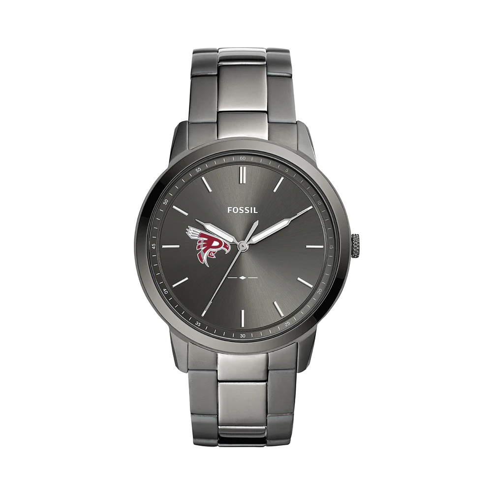 Men's Fossil Gray Pierce College Raiders Minimalist Three-Hand Smoke Watch