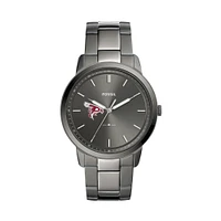 Men's Fossil  Gray Pierce College Raiders Minimalist Three-Hand Smoke Watch