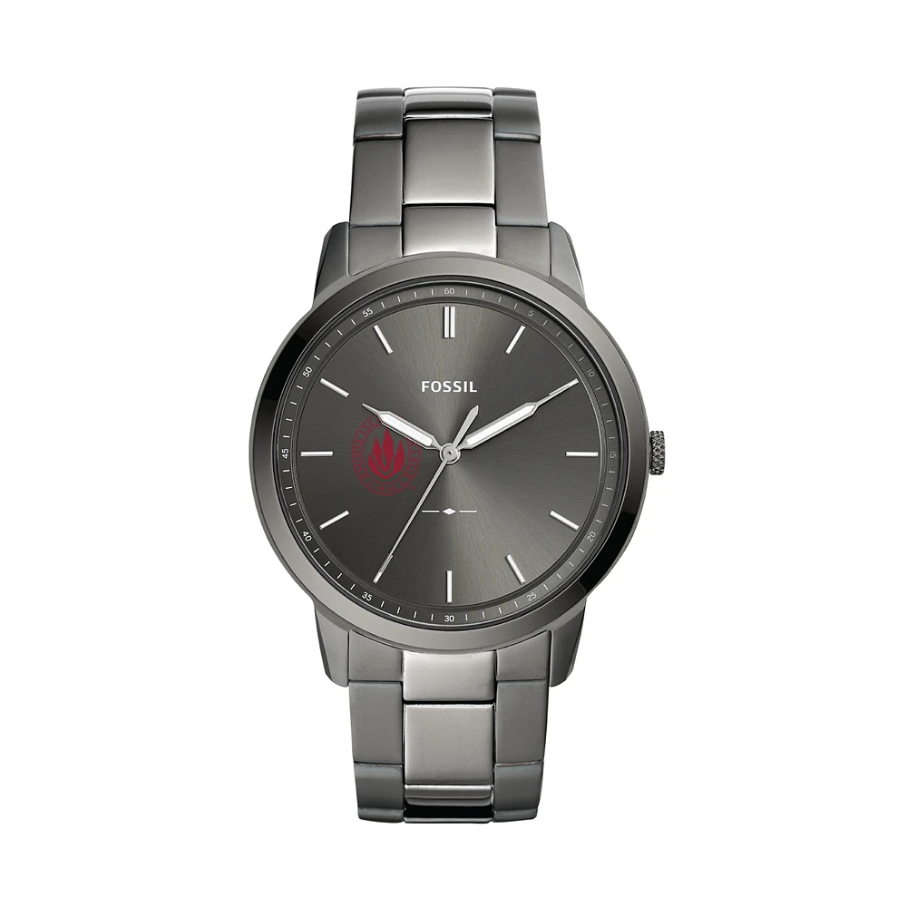 Men's Fossil Gray Rhode Island Anchormen Minimalist Three-Hand Smoke Watch