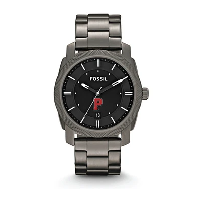Men's Fossil Pacific Boxers Machine Smoke Stainless Steel Watch