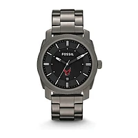 Men's Fossil Roberts Wesleyan Redhawks Machine Smoke Stainless Steel Watch