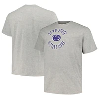 Men's Champion Heather Gray Penn State Nittany Lions Big & Tall Circle Logo T-Shirt