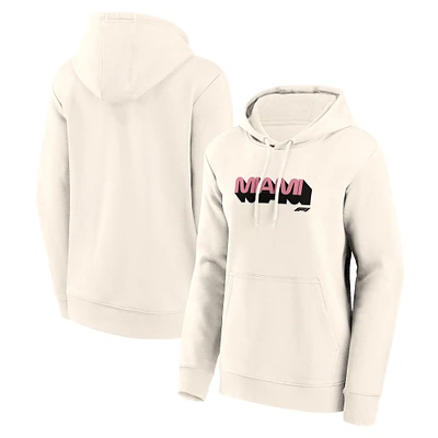 Women's  White Formula 1 Miami Grand Prix Fleece Pullover Hoodie