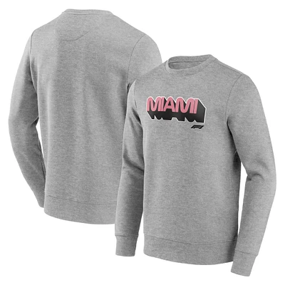 Men's Gray Formula 1 Miami Grand Prix Fleece Pullover Sweatshirt