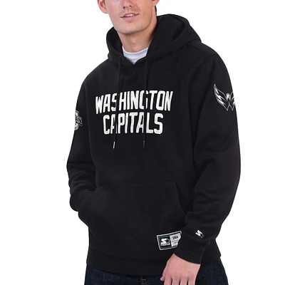 Men's Starter x NHL Black Ice Washington Capitals Pullover Hoodie