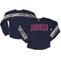 Girls Youth Gameday Couture  Navy American University Eagles Guess Who's Back Long Sleeve T-Shirt
