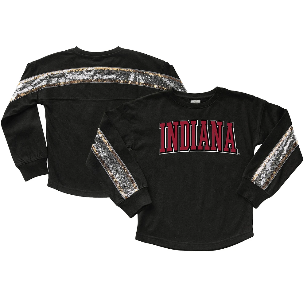 Girls Youth Gameday Couture Black Indiana Hoosiers Guess Who's Back Long Sleeve T-Shirt