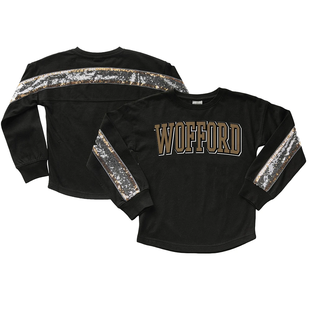 Girls Youth Gameday Couture Black Wofford Terriers Guess Who's Back Long Sleeve T-Shirt