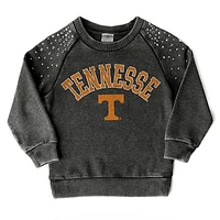 Girls Youth Gameday Couture  Charcoal Tennessee Volunteers Don't Blink Studded Long Sleeve T-Shirt