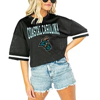 Women's Gameday Couture  Black Coastal Carolina Chanticleers Game Face Fashion Jersey