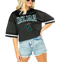 Women's Gameday Couture  Black Coastal Carolina Chanticleers Game Face Fashion Jersey
