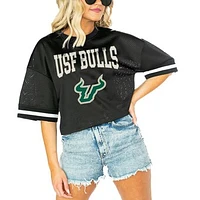 Women's Gameday Couture  Black South Florida Bulls Game Face Fashion Jersey