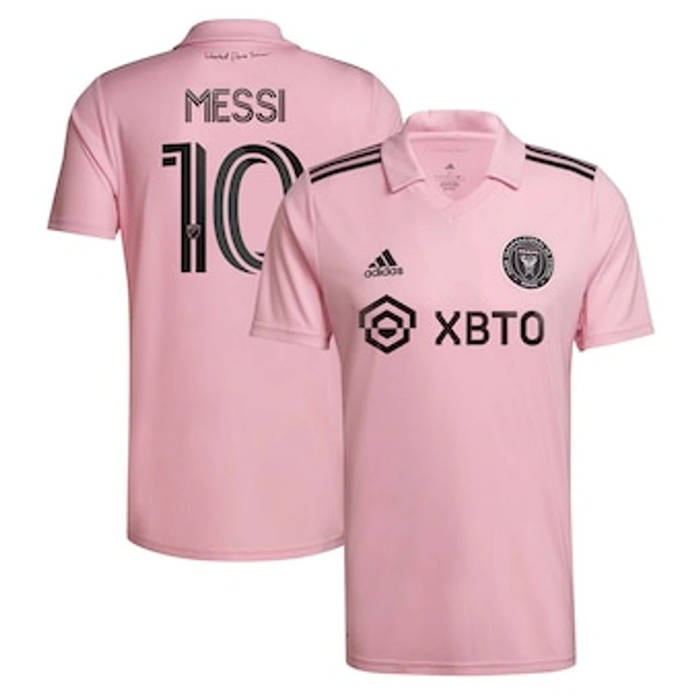 Men's adidas Lionel Messi Pink Inter Miami CF 2023 The Heart Beat Kit Replica Jersey