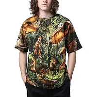 Unisex DUMBGOOD Green Jurassic Park The Predators Big Print Graphic T-Shirt