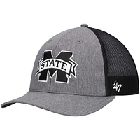 Men's '47 Charcoal Mississippi State Bulldogs Carbon Trucker Adjustable Hat