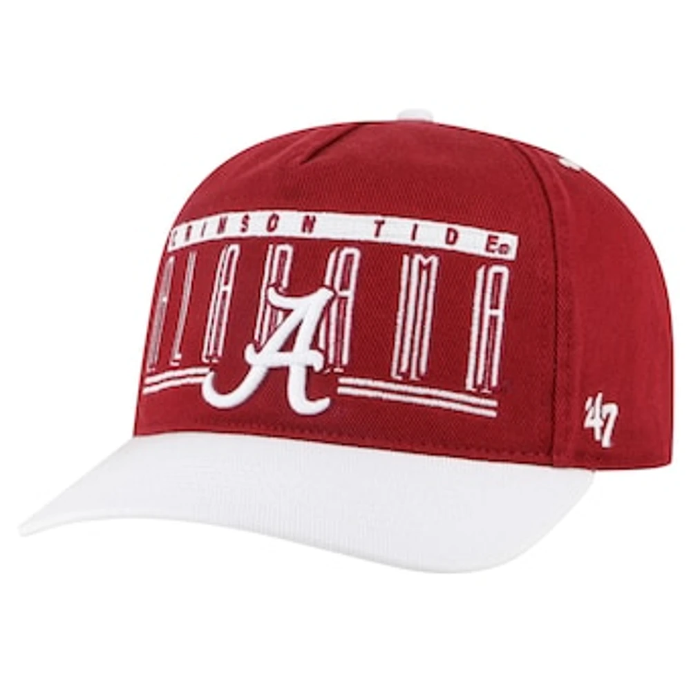 Men's '47 Crimson Alabama Crimson Tide Double Header Hitch Adjustable Hat